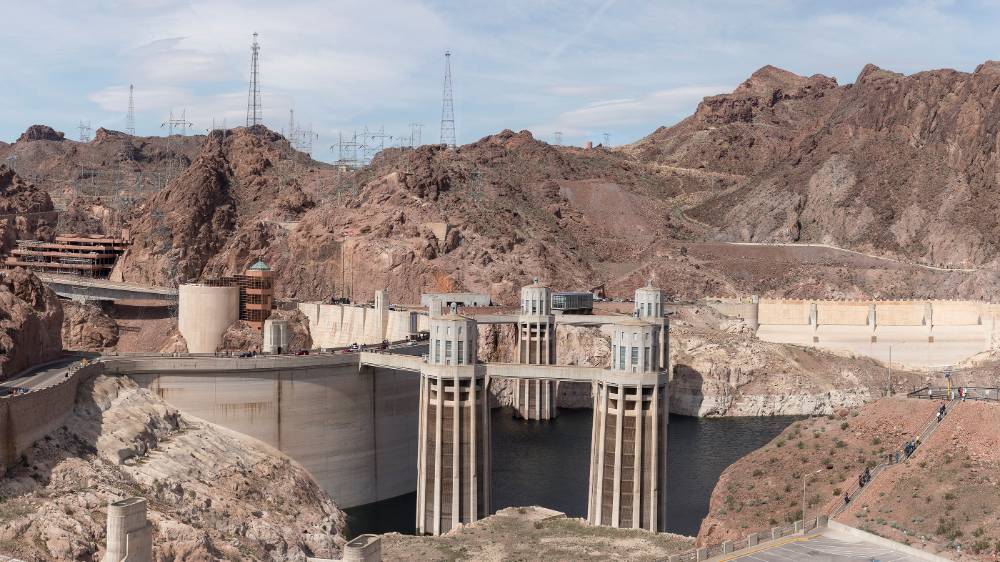 Low water levels at Hoover Dam